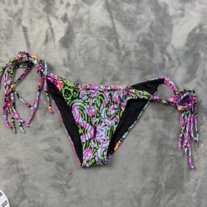 Miss Bikini Luxe Bikini Bottom Womens Large Tie Side Swimwear Boho